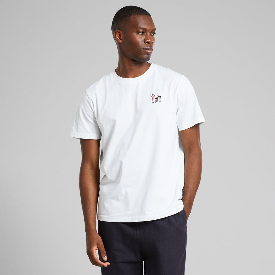 Dedicated Dedicated T-shirt Stockholm BBQ Emb White