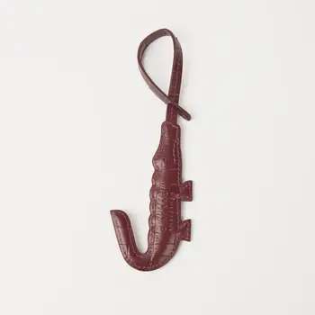 O My Bag Keyring Crocodile Dark Cherry Croco Leather