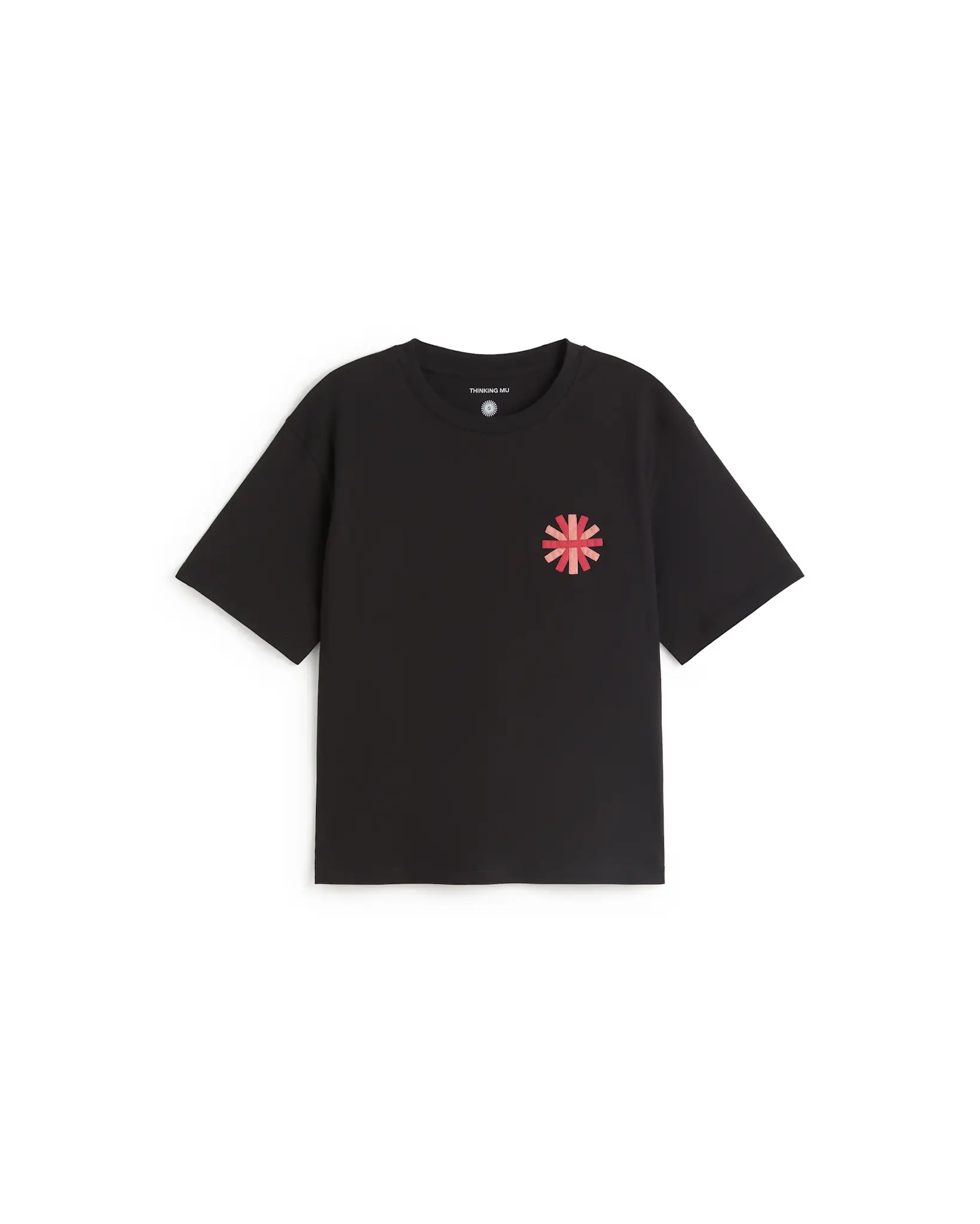 Thinking Mu Thinking Mu Sunny Black  Lucia Patched Tee