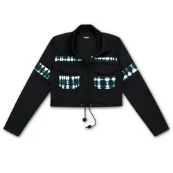 JEKKAH Cropped Cargo Jacket Deep Green