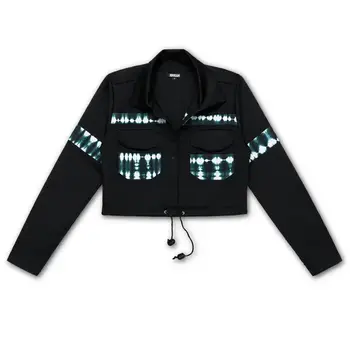 JEKKAH Cropped Cargo Jacket Deep Green