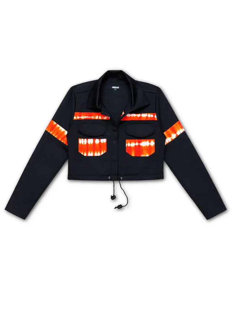JEKKAH JEKKAH Cropped Cargo Jacket Orange