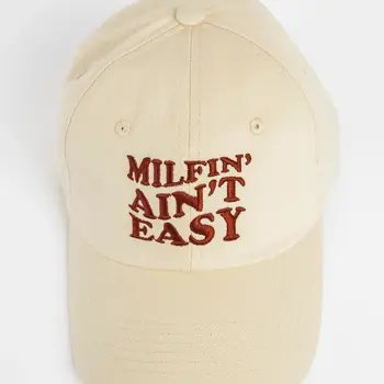Not Your Mommy Cap Milfin' Ain't Easy Beige