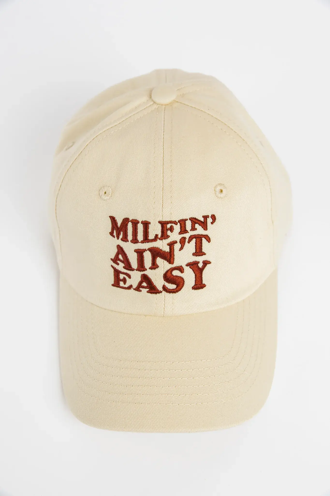 Not Your Mommy Not Your Mommy Cap Milfin' Ain't Easy Beige