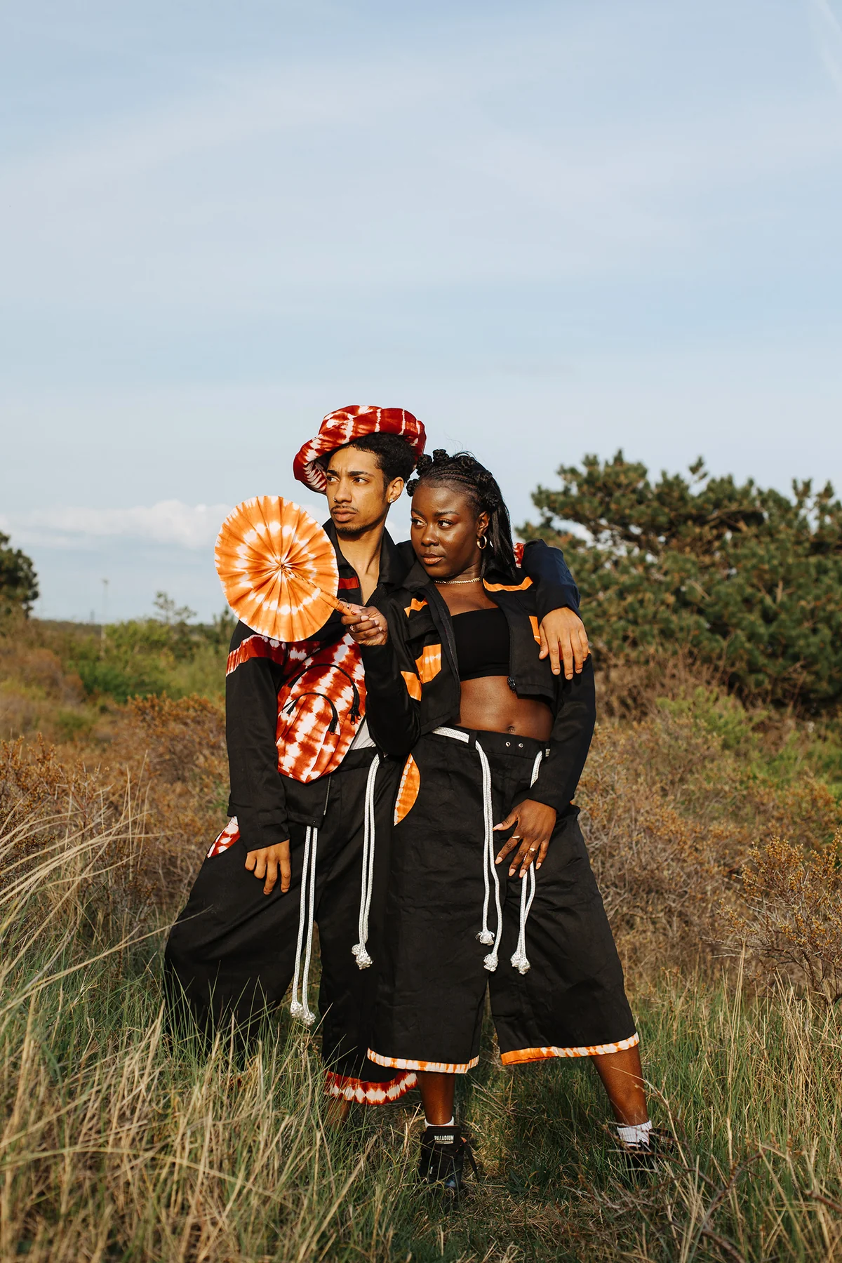 JEKKAH JEKKAH Cropped Cargo Jacket Orange