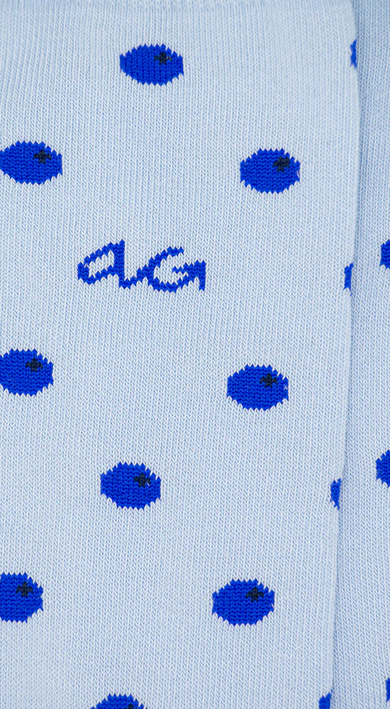 Alfredo Gonzales Alfredo Gonzales Blueberries Light Blue Sokken