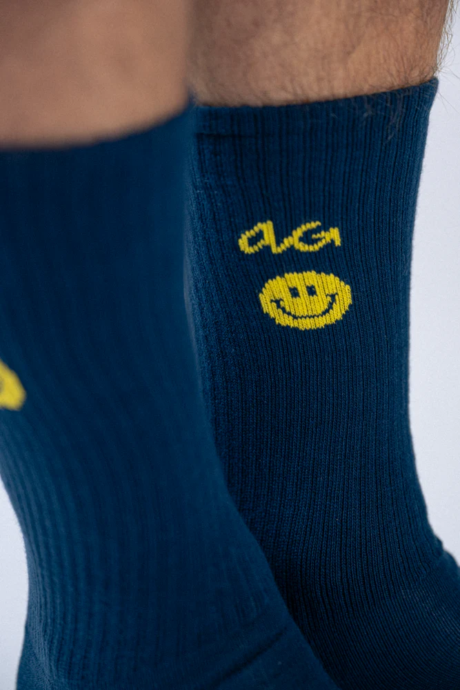 Alfredo Gonzales Alfredo Gonzales Athletic Icon Smiley Navy Sokken