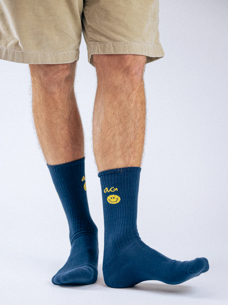 Alfredo Gonzales Alfredo Gonzales Athletic Icon Smiley Navy Sokken