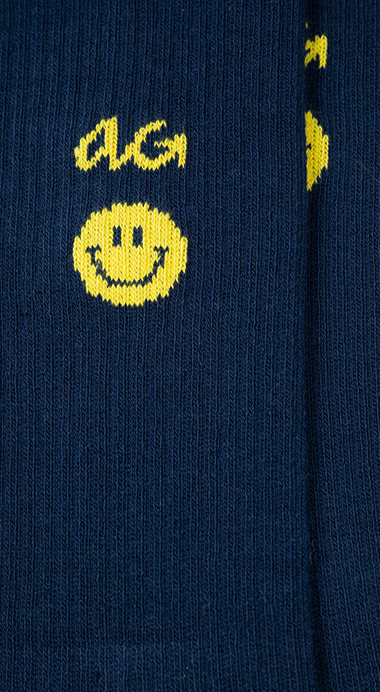 Alfredo Gonzales Alfredo Gonzales Athletic Icon Smiley Navy Sokken