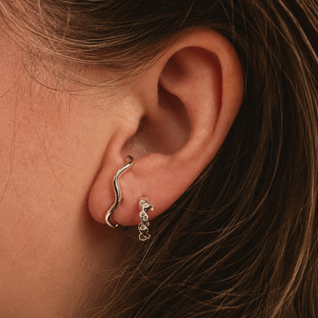T.I.T.S. Wave Oorbel Zilver