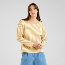 Dedicated Top Humledal Stripes Gold Yellow