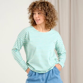 Dedicated Top Humledal Stripes Pool Blue