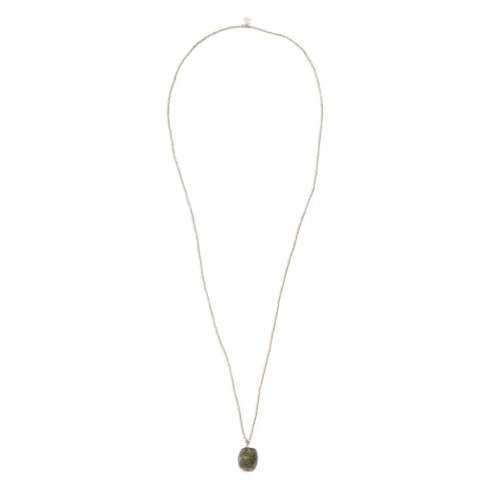 A Beautiful Story A Beautiful Story  Calm Labradorite Ketting Zilver