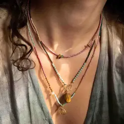 A Beautiful Story Evolving Tiger Eye Aventurine Ketting Goud