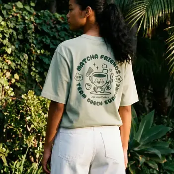 On Vacation Matcha Friends T-Shirt - Mint