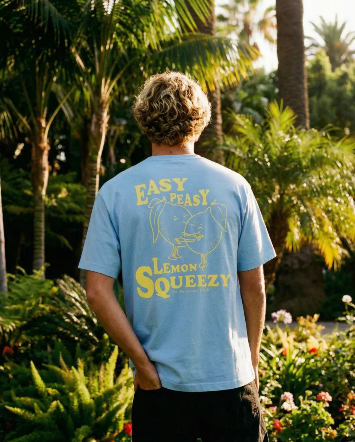On Vacation On Vacation Lemon Squeezy T-shirt Light Blue