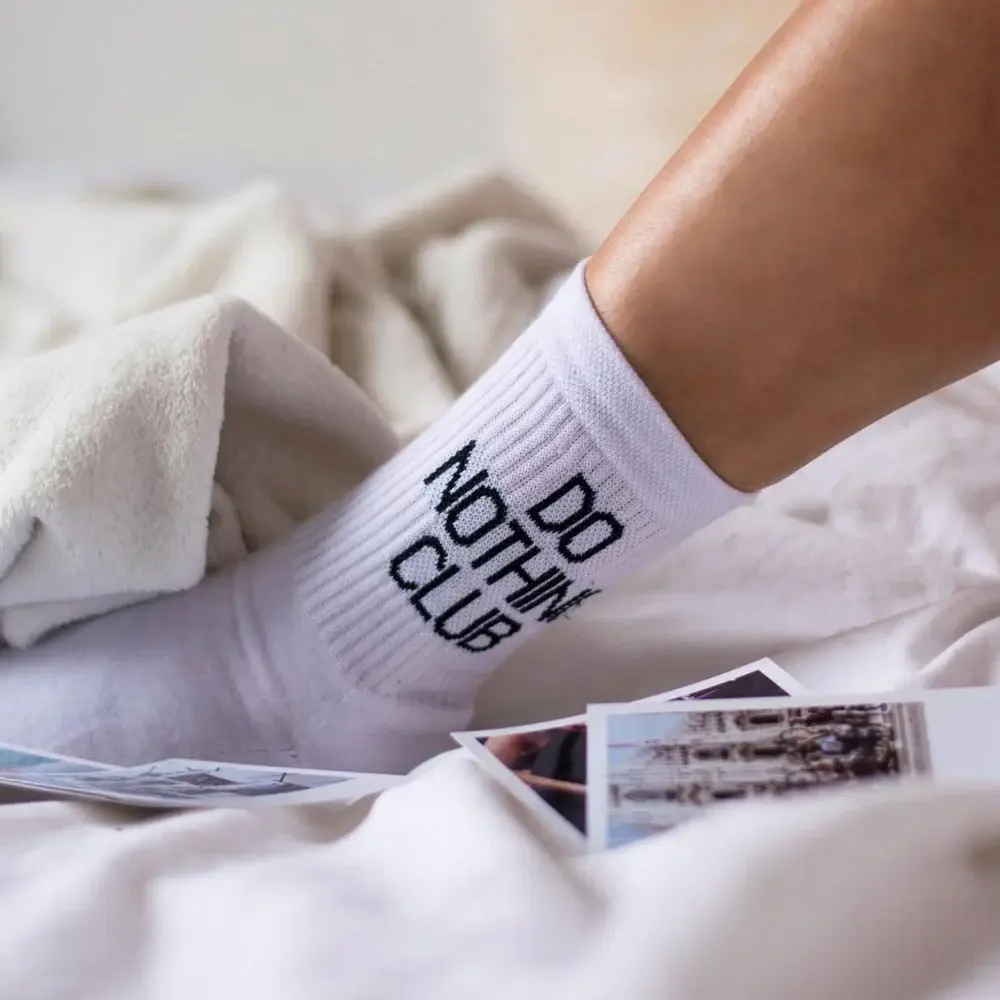 On Vacation On Vacation Do Nothing Club Socks White