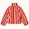 Tiny Big Sister Tiny Big Sister Wide Stripes Sherpa Jacket Vanilla - Dark Red