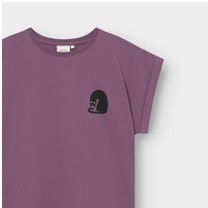 Dedicated Dedicated T-Shirt Visby Curious Cat Berry Purple