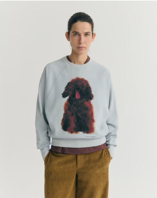 Thinking Mu Thinking Mu Pet Portrait Bonnie Sweatshirt Blue