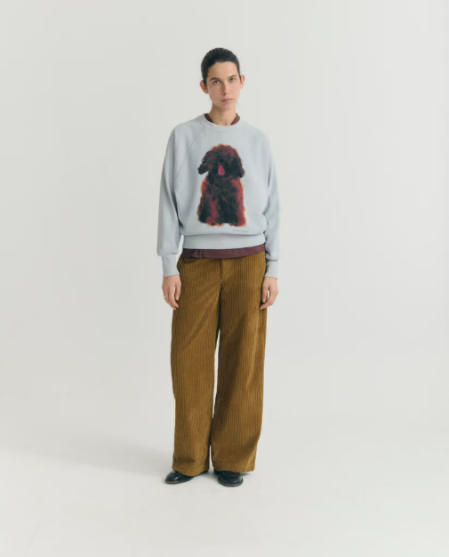 Thinking Mu Thinking Mu Pet Portrait Bonnie Sweatshirt Blue