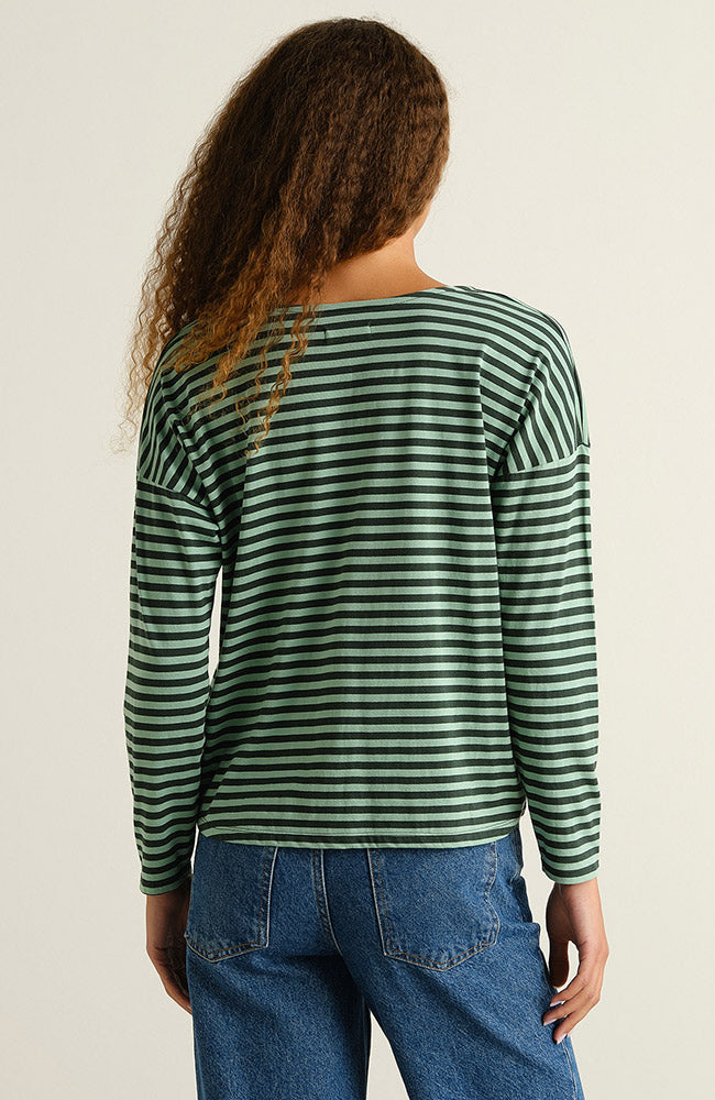 Dedicated Dedicated Top Humledal Stripes Dark Green/Granite Green