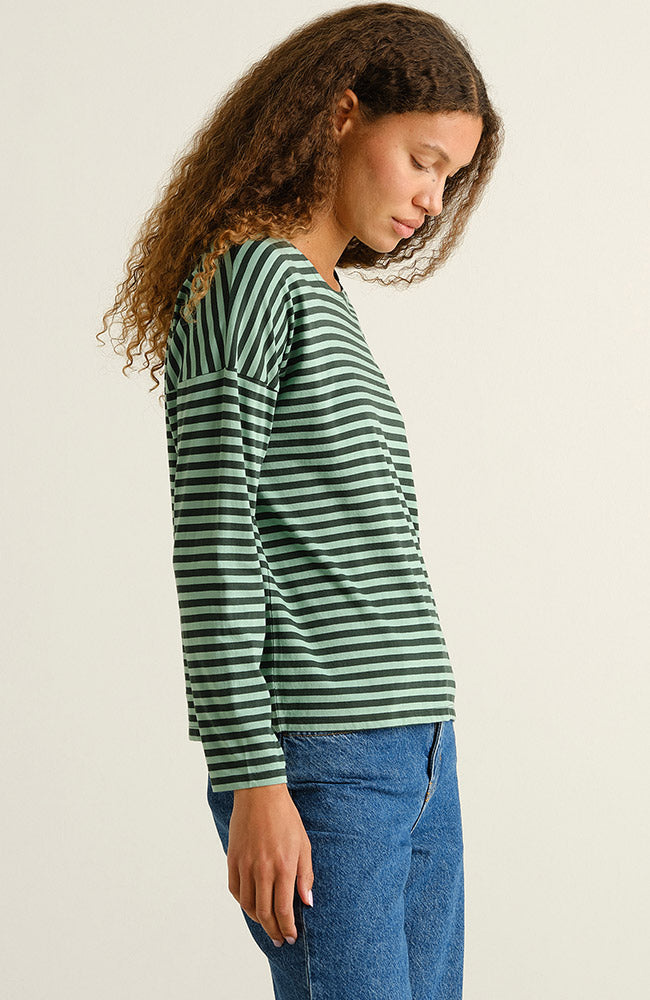 Dedicated Dedicated Top Humledal Stripes Dark Green/Granite Green