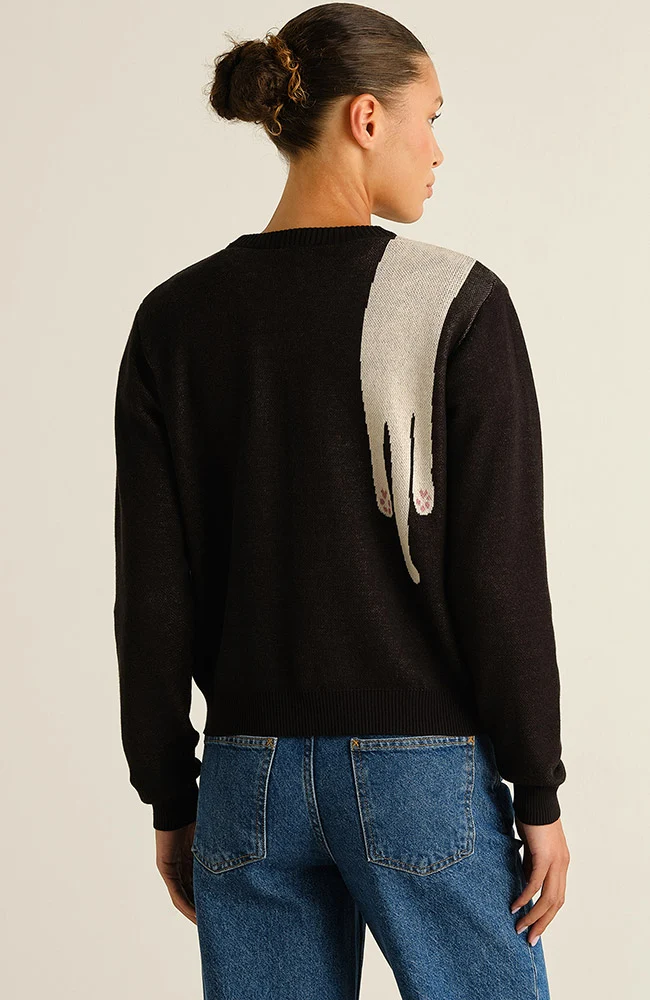 Dedicated Dedicated Sweater Arendal Long Cat Black