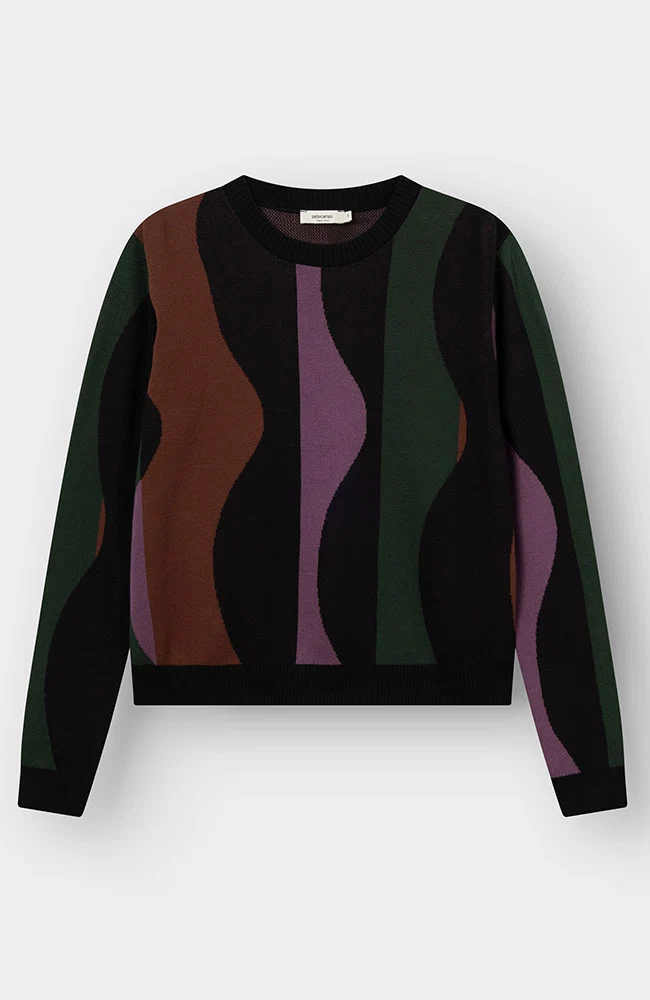 Dedicated Dedicated Sweater Arendal Wavy Stripe Multi  Color