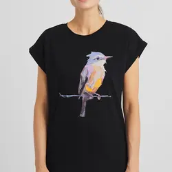 Dedicated T-Shirt Visby Painted Bird Black