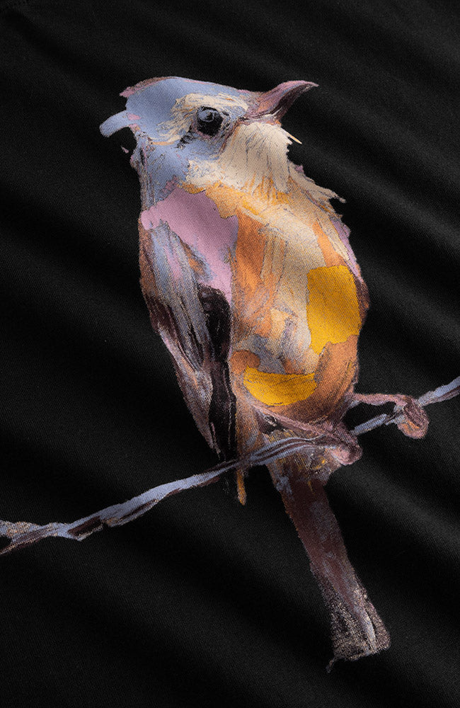 Dedicated Dedicated T-Shirt Visby Painted Bird Black