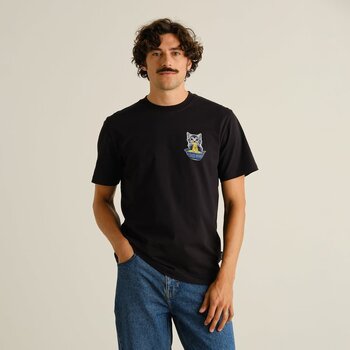 Dedicated T-shirt Stockholm  Cat And Noodles Black