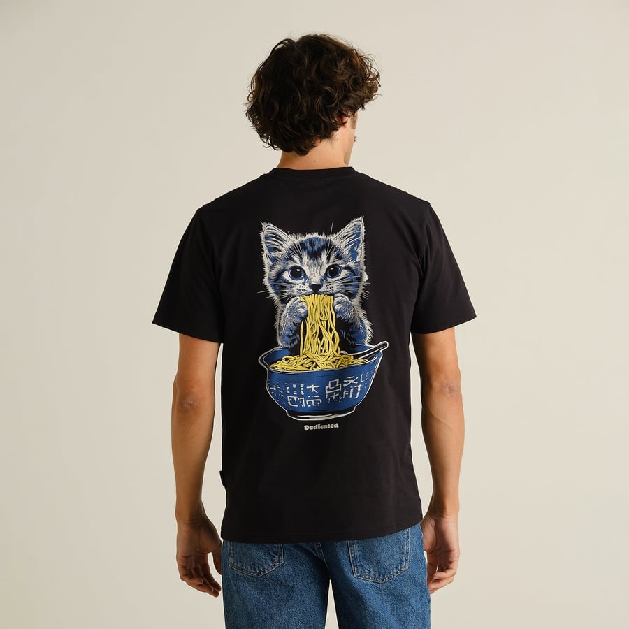 Dedicated Dedicated T-shirt Stockholm  Cat And Noodles Black