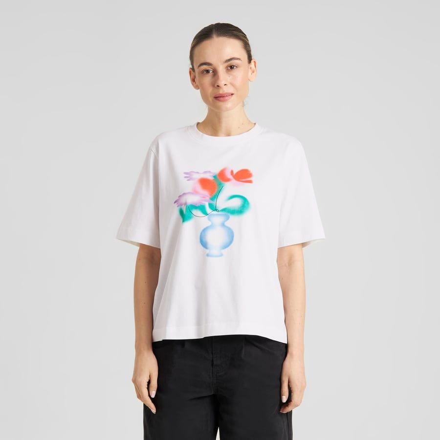 Dedicated Dedicated T-shirt Vadstena Spray Flowers White