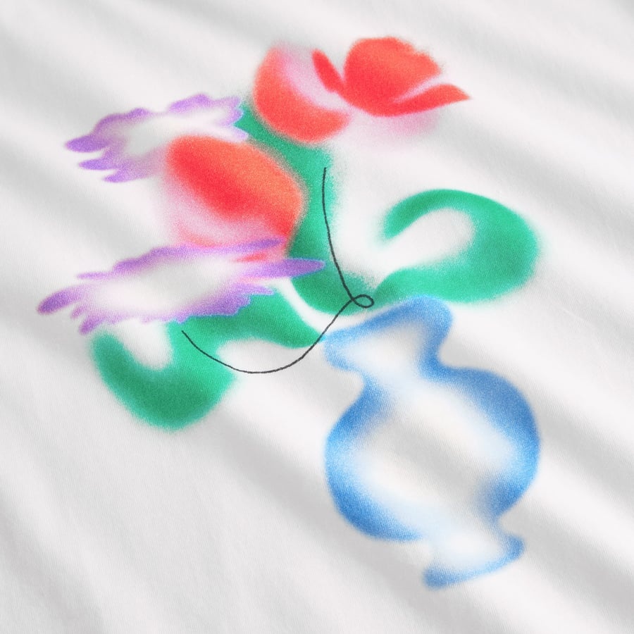 Dedicated Dedicated T-shirt Vadstena Spray Flowers White