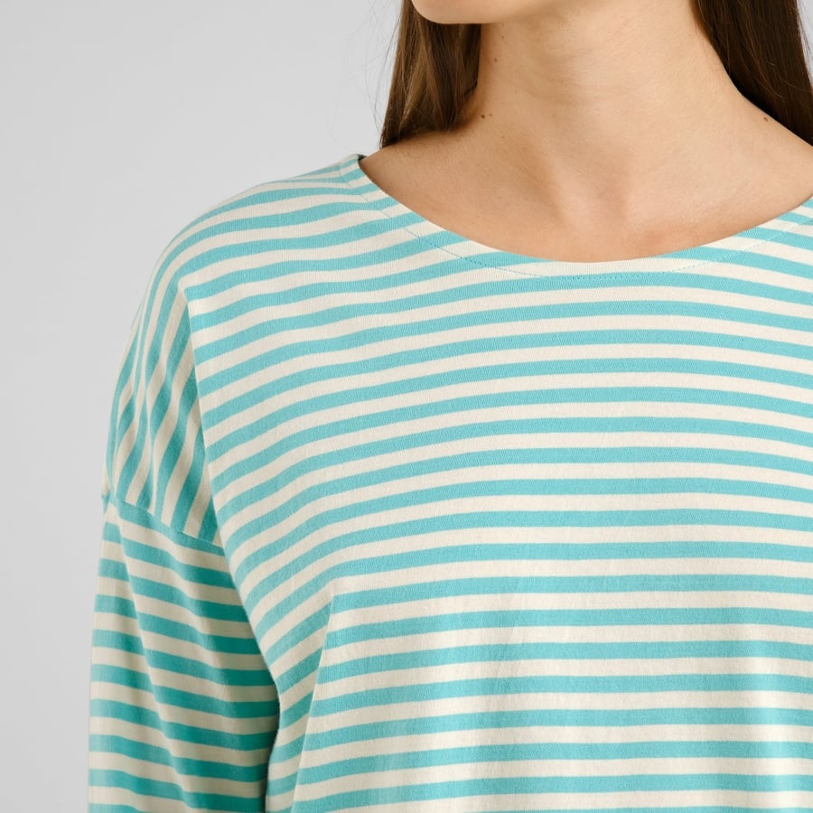 Dedicated Dedicated Top Humledal Stripes Pool Blue