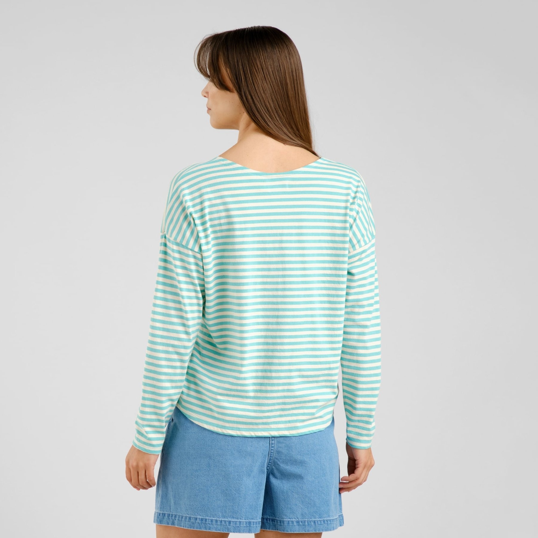 Dedicated Dedicated Top Humledal Stripes Pool Blue