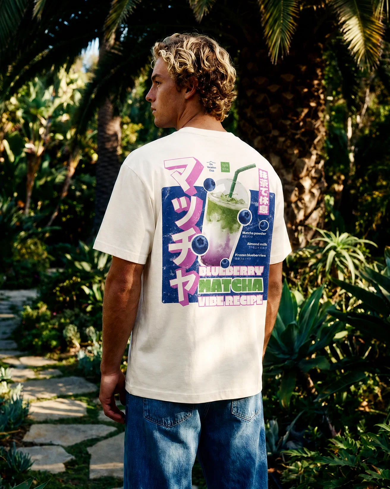 On Vacation On Vacation Blueberry Matcha T-Shirt - Beige