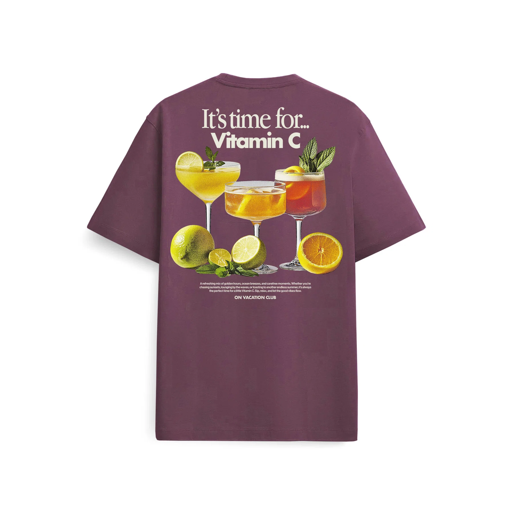On Vacation On Vacation Vitamin C T-Shirt Burgundy