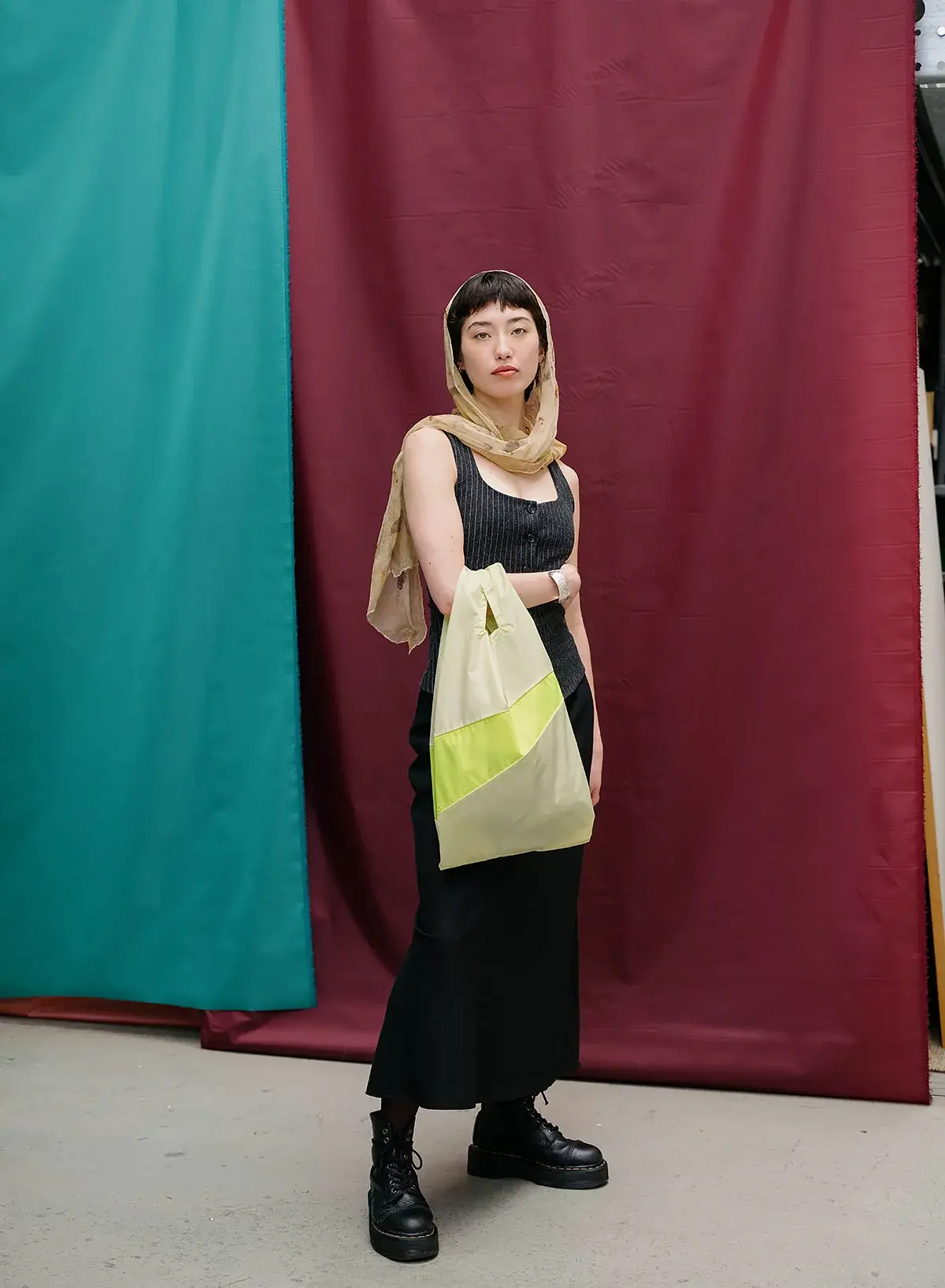 Susan Bijl Susan Bijl The New Shopping Bag Leftover Joy & Fluo Yellow M