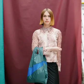 Susan Bijl The New Shopping Bag Leftover Blue & Dark Patrol M