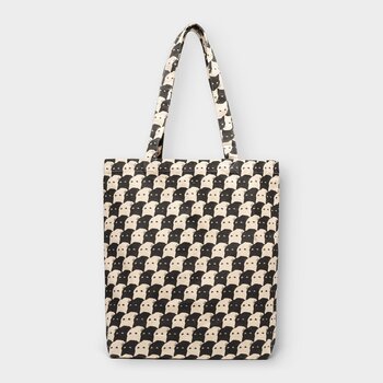 Dedicated Tote Bag Torekov Pepita Cats Off-White