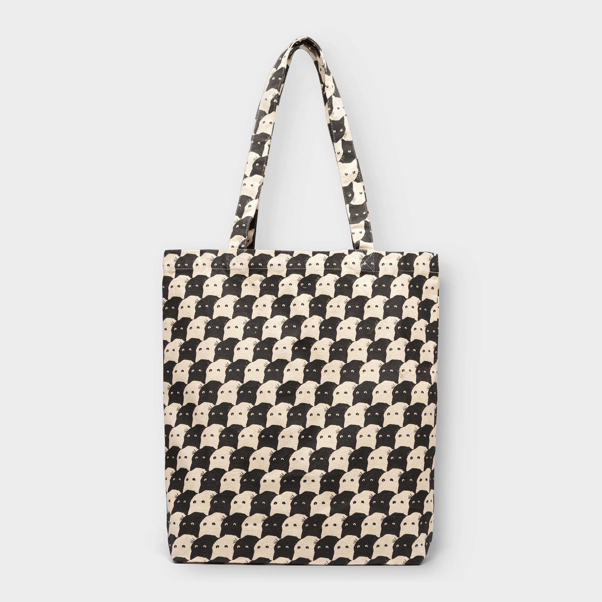 Dedicated Dedicated Tote Bag Torekov Pepita Cats Off-White