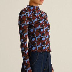 Dedicated Rib Top Malma Retro Geo Multi Color