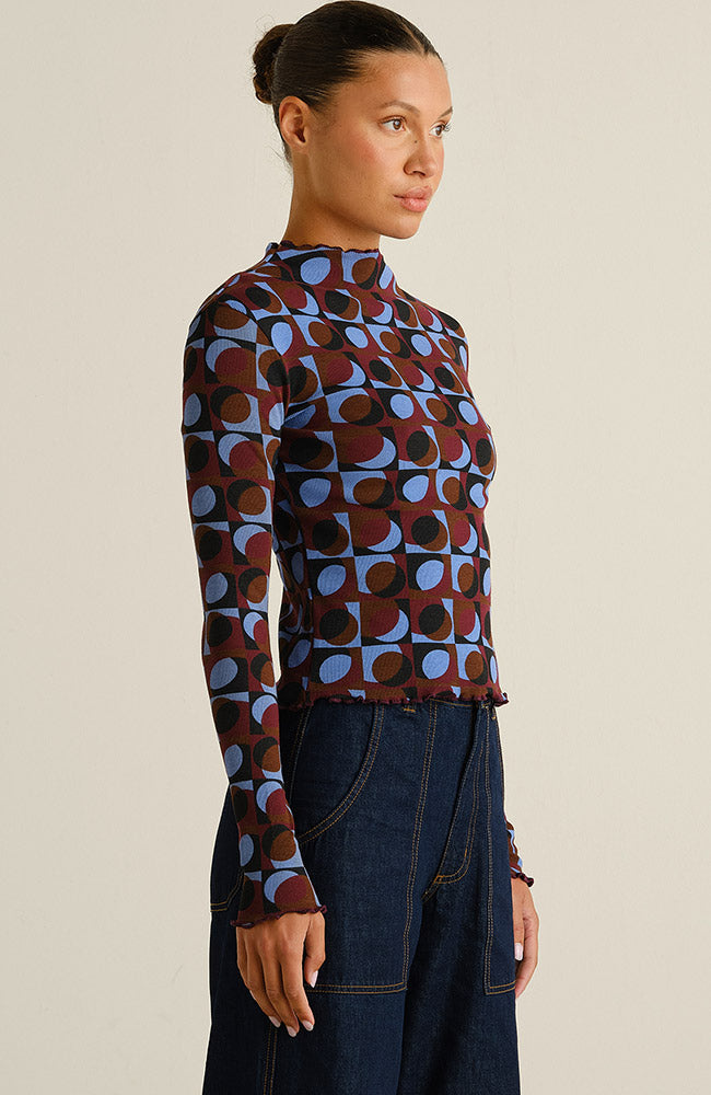 Dedicated Dedicated Rib Top Malma Retro Geo Multi Color
