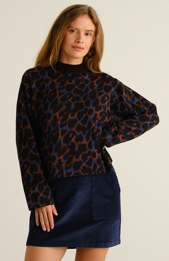 Dedicated Dedicated Sweater Limhamn Leopard Multi Color