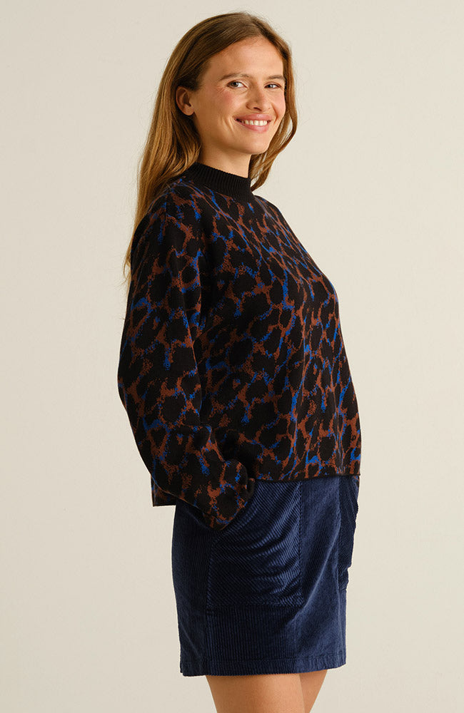 Dedicated Dedicated Sweater Limhamn Leopard Multi Color