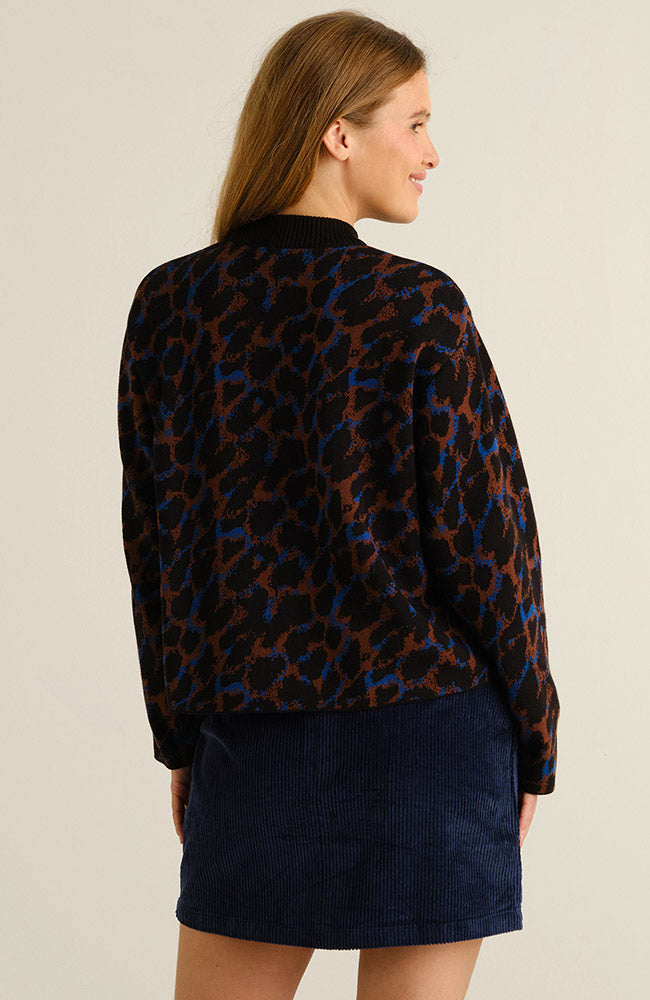 Dedicated Dedicated Sweater Limhamn Leopard Multi Color