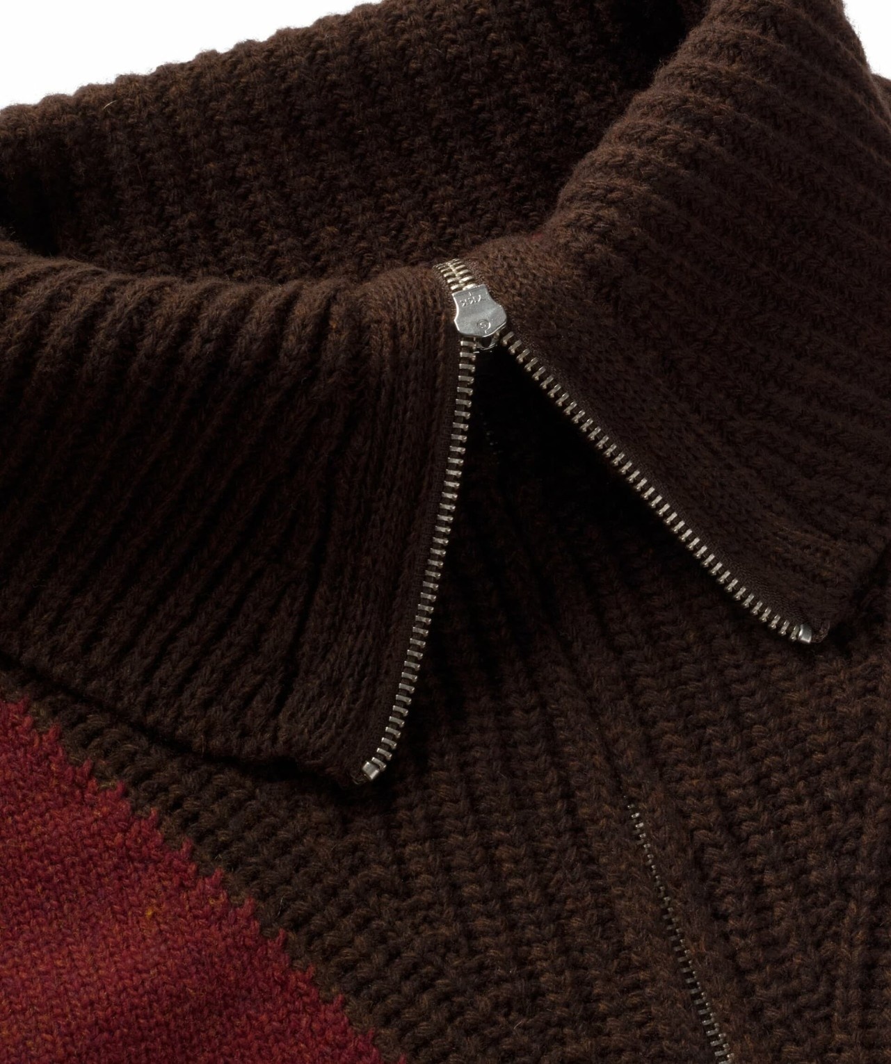 Thinking Mu Thinking Mu Tanit Knitted Sweater Brown Block