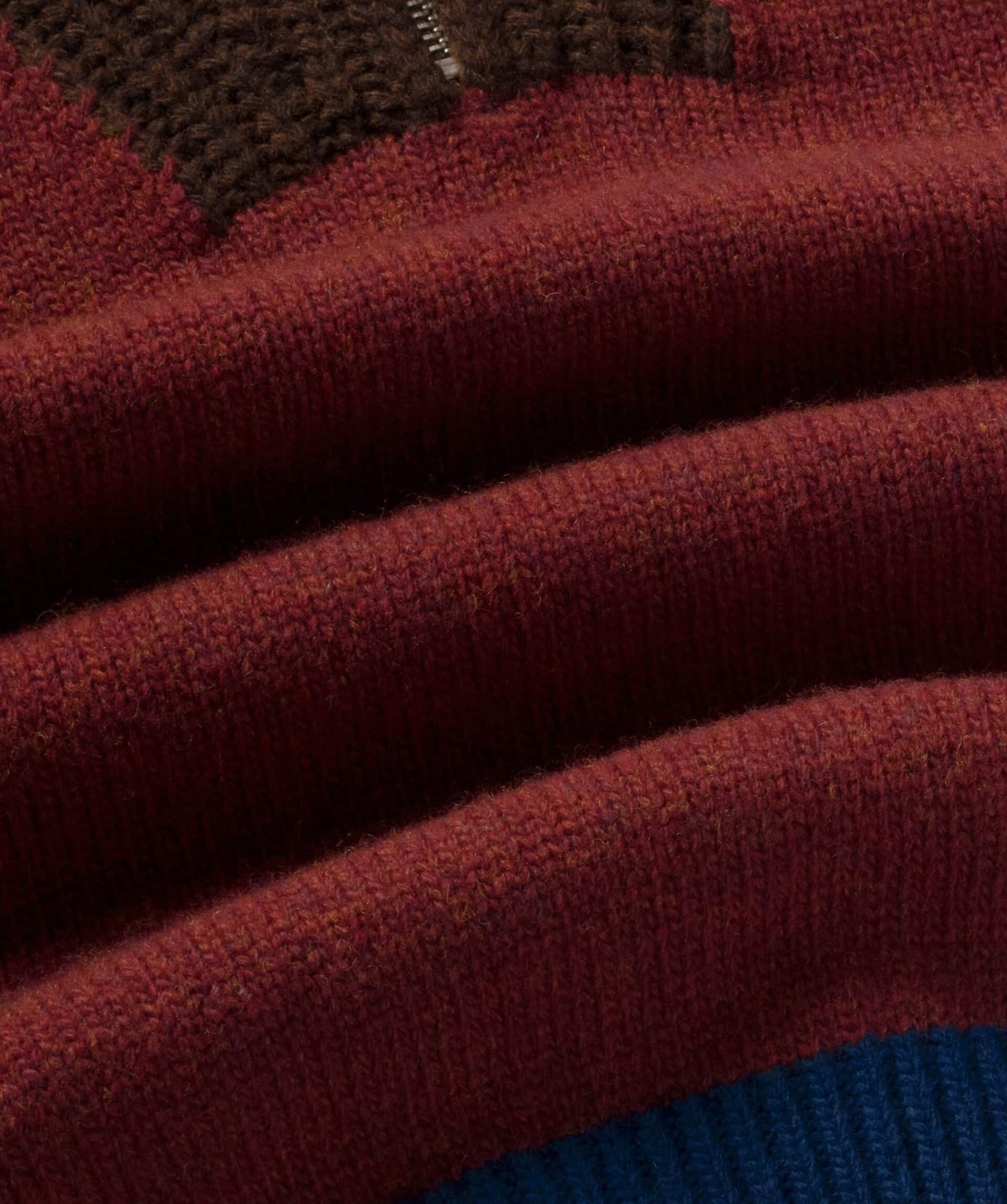 Thinking Mu Thinking Mu Tanit Knitted Sweater Brown Block